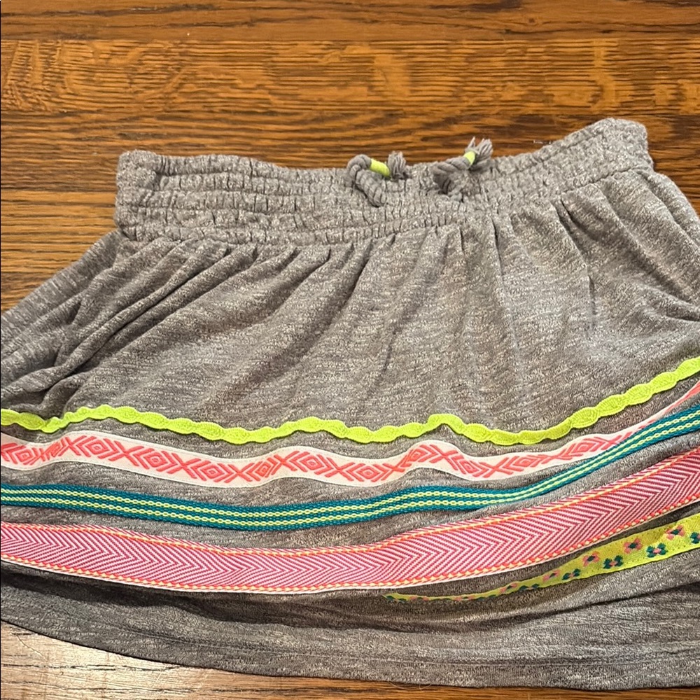 Cat & Jack Gray Pink Skater Mini Skirt